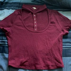 Maroon crop top